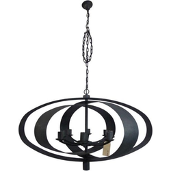 Ovale Cilinder Lamp - Black Antique