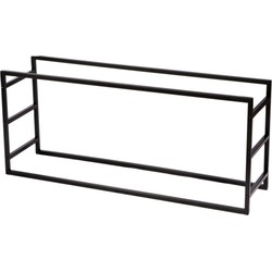 Urban Living Haardhout/houtblokken opslag rek - metaal - 100 x 25 x 40 cm - Houtopslag