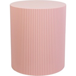 Side Table - Cylinder- MDF - Light Pink - 39x45cm