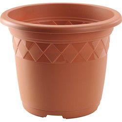 Hega Hogar Plantenpot/bloempot - terracotta - D29 x H23,5 cm - Plantenpotten