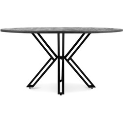 Benoa Yana Round Dining Table Black 140 cm