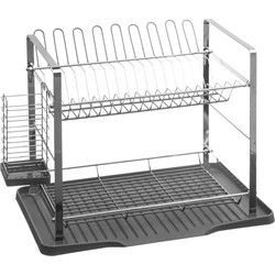 5Five Luxe afdruiprek/afwasrek - 2-laags - 50 x 30 x 34 cm - Afdruiprekken