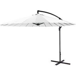 4goodz  Shanghai Zweefparasol 300 cm met kruisvoet - Wit
