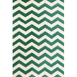 Safavieh Contemporary Indoor Hand Tufted Area Rug, Chatham Collection, CHT715, in Teal & Ivory, 152 X 244 cm