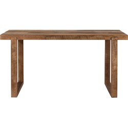 DTP Home Console / Writing desk Icon,76x150x50 cm, 6 cm top with split, recycled teakwood