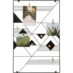 Atmosphera Fotohouder Elora - modern - zwart - metaal - 35 x 55 cm - Wandrekken