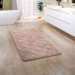Badkamer Vloerkleed Corina - Beige - 65x120 cm