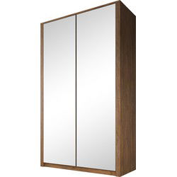 Meubella - Kledingkast Malibu - Eiken - 113 cm - Met spiegel