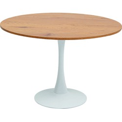 Eettafel Schickeria Oak Print White Ø110cm