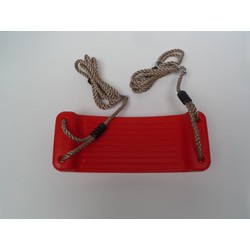 Schommelzitje in kunststof 430x165x85 mm pp-touw rood - Hermic