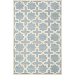 Safavieh Contemporary Indoor Hand Tufted Area Rug, Chatham Collection, CHT732, in Blue & Ivory, 152 X 244 cm