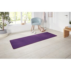 Loper Laagpolig Effen Uni Vloerkleed - Nasty - Paars - 80x150 cm