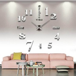 LW Collection LW Collection Wandklok 3D klok zilver