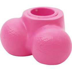 Candle holder - Scrotum - Polyresin - Pink - 7,5x5,5x4cm