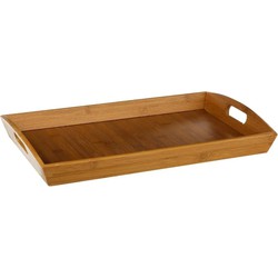 5Five Dienblad/serveerblad - bamboe - met handvaten - 45 x 29 cm - Dienbladen