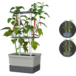 Gusta Garden - Charly Chili - Chiliplanten - Chiliplanter met watertank - Kweekbox - Kweektafel - Lichtgrijs