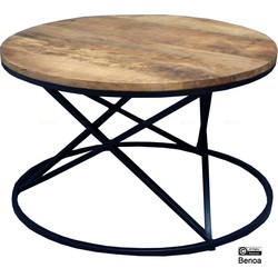 Benoa Arkansas Wooden iron Coffee Table 70 cm