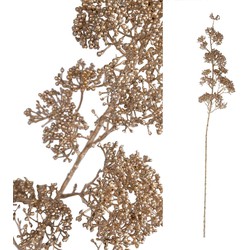 PTMD Leaves Plant Viburnum Kunsttak - 44 x 16 x 87 cm - Metallic goud