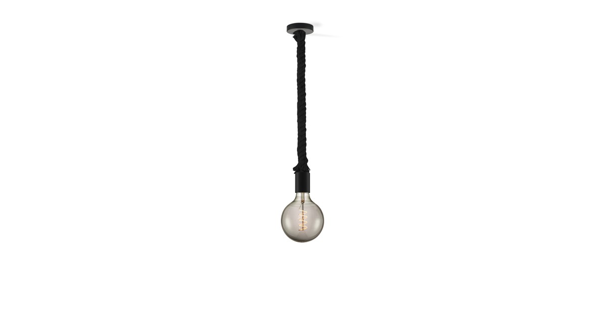 Home sweet home hanglamp Leonardo zwart Spiral g125 - smoke