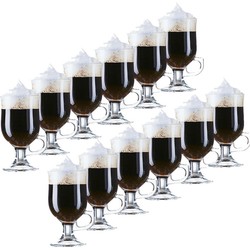 12x Irish Coffee glazen transparant Opal 240 ml - Koffie- en theeglazen