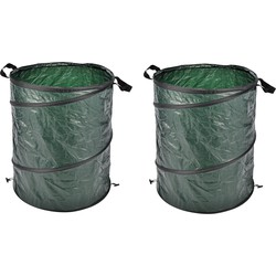 2x stuks groene pop-up tuinafvalzak 130 liter - Tuinafvalzak