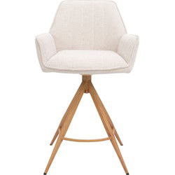 Barstoel Noa Beige/Naturel - Giga Meubel - Set van 2