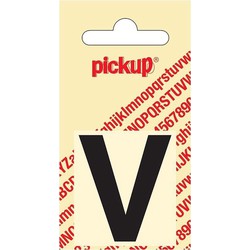 Plakletter Helvetica 40 mm Sticker zwarte letter v - Pickup