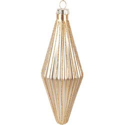 Clayre & Eef Kerstbal Ø 5x15 cm Goudkleurig Glas