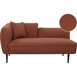 CHEVANNES - Chaise longue - Donkerrood - Linkszijdig - Bouclé