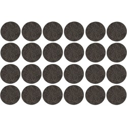 24x Zwarte meubelviltjes/antislip stickers 2,6 cm - Meubelviltjes