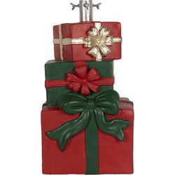 Clayre & Eef Kerstboom Standaard Cadeau Rood Groen Keramisch materiaal