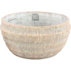 PTMD Sary Bloempot - 30 x 30 x 15 cm  - Cement - Créme