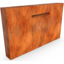 Cascadi Cortenstaal Watervalelement (naast vijver) Lengte: 1250 Breedte: 250 Hoogte: 1600