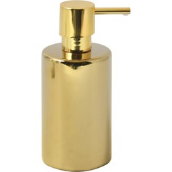 Spirella zeeppompje/dispenser Sienna - glans goud - porselein - 16 x 7 cm - 300 ml - Zeeppompjes