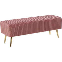 Beliani PATERSON - Hocker-Roze-Fluweel