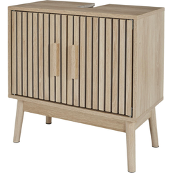 MISOU Klaus Wastafel - Onderkast met Uitsparing - Wastafelkastje - Wasbak Tafel - Badkamer - Dressoir - Wastafelmeubel - Hout