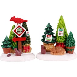 Tree farm display, set of 2