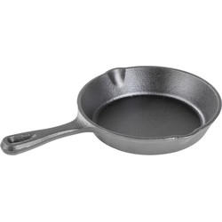 Mini serveerpannetje - gietijzer - steel - alle warmtebronnen - 16 cm - Braadpannen