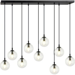 moderne hanglamp Fabbri Zwart 9-lichts