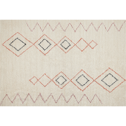 GUWAHATI - Laagpolig vloerkleed - Beige - 140 x 200 cm - Katoen
