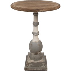 Clayre & Eef Bijzettafel Ø 51x71 cm Bruin Hout