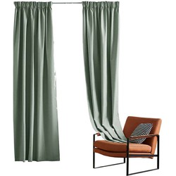 Larson Premium - Gordijnen - 1000% Blackout - 2.8m x 2.7m - Haken - Pastel groen