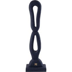 PTMD Decoratieve Standbeeld Rhyce - 17x11x65 cm - Hout - Zwart