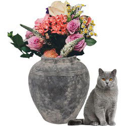 DK Design Bloemenvaas kruik model Gamla - antraciet - 48 x 51 cm - Vazen