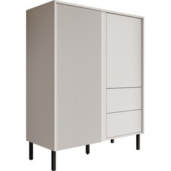 Meubella Dressoir Margareth - Wit - 100 cm - Hoog