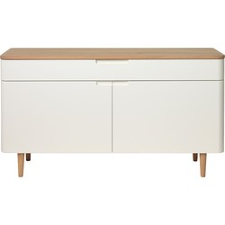 Dressoir Wit - 	44x140x76cm - Eikenhout - Dressoir Amalfi