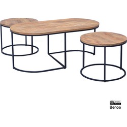 Benoa Helmetta Oval Coffee Table Set Of 3