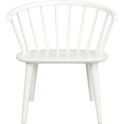 Carmen houten lounge stoel - Spijlenstoel - Wit