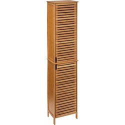 5Five Kolomkast - hoog - 33 x 28 x 168 cm - bamboe - bruin - Badkamerkastjes