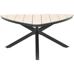 Edison triangle tafel 170 cm black/light teak Vironwood - Garden Impressions